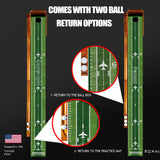 Kalramay Putting Green Indoor Golf Putting Mat – Easy to Assemble with Automatic Ball Return, Wrinkle-Free Close to Real Green Speed, Suitable for Office, Recreation Room, Patio