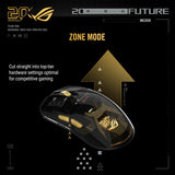 ASUS ROG 20th Edition Harpe II Extreme – Wireless Esports Gaming Mouse – 82g Lightweight, Tri-Mode Connectivity, 65K DPI, 8K Hz Polling, 24K Gold-Plated, Web Config – Gold/Black