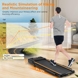 Walking Pad with 12% Incline, Under Desk Walking Pad Treadmill with Adjustable Height Handle Bar & Removable Desk, 3 in 1 3.5HP Foldable Treadmill 300lbs Capacity for Home Office with Remote Control