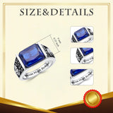 Oseew 2027 Men Personalized Graduation Class Ring High School (White Gold)