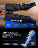 EaseZen Leg Compression Massager for Circulation and Pain Relief, Leg Recovery Compression System for Fast Recovery of Foot, Calf and Thigh, Relieve Edema, Reduce Muscle Fatigue
