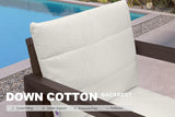 PURPLE LEAF Outdoor Counter Stool Set of 2 Modern Aluminum Stool, Bronze