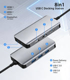 SWITCHFLUX Laptop Docking Station 3 Monitors, Triple 4K Display 2 HDMI, DP