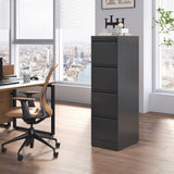 FLIXELIO 4 Drawer File Cabinet with Lock,Metal File Cabinet for Home Office