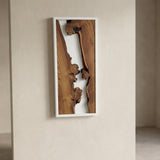 Oleaster Wood Wall Art - Handcrafted Rustic Natural Wood Panel for Minimalist Home Decor 14"x43"