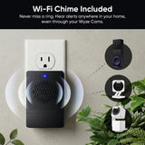 WYZE Video Doorbell Wireless Duo Cam Doorbell Camera wWi-Fi Chime, 2K HD