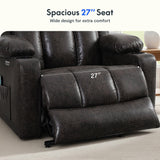 FLEXISPOT XL31-XL Oversized Power Lift Recliner for Elderly, 400 Lbs Heavy Duty Lay Flat Lift Chair with Extra Wide 27" Seat, Massage & Heat, Dual Motor Electric Recliner for Living Room, Dark-Grey