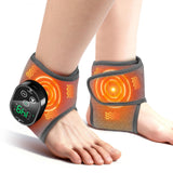BAISEMAIN 2PCS Foot Renew Massager for Neuropathy - Ankle Heating Pad with Massage, Portable Cordless Design for Home & Travel Use, Gray