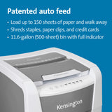 Shredder - New OfficeAssist 150-Sheet Auto-Feed Micro Cut Anti-Jam Paper and Credit Card Home Office Shredder with 11.6 gallons Pullout Wastebasket (K52050AM) Kensington