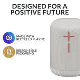 Ultimate Ears EPICBOOM, Portable Wireless Bluetooth Speaker, Big Bass and Immersive, 360-Degree Sound, Adaptive EQ, IP67 Waterproof, Floatable, 17 Hour Battery, 180 ft Range, USB C - White