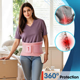 FEATOL Back Brace for Lower Back Pain, Breathable Back Support Belt for Women & Men for Heavy Lifting & Work, Pink, 2XL (Circumference:38.6-51.2")