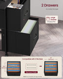 VASAGLE Rolling File Cabinet with 2 Drawers, Printer Stand