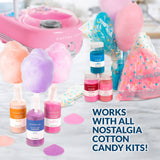 Nostalgia Cotton Candy Machine - Retro Cotton Candy Machine for Kids with 3 Built In Bowls for Hard Candy or Flossing Sugar Storage - 2 Reusable Cones, 1 Sugar Scoop, and 1 Extractor Head – Pink
