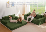 MAXYOYO Sofa Bed, 80-Inch Oversized Boneless Loveseat, 2 Cup Holders