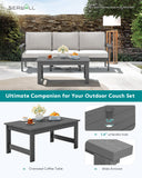 SERWALL HDPE Outdoor Patio Furniture Set Outdoor Couch