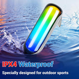 T&G Bluetooth Speaker RGB Lights, 15W Loud Stereo Sound, IPX4 Waterproof Shower Speaker, 24H Battery Portable for Outdoor Party Beach Pool