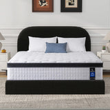 Marine Moon 12 Inch King Mattress in a Box, Medium Firm Breathable Memory Foam with Individually Pocketed Coils for Motion Isolation&Back Pain Relief,CertiPUR-US & Oeko-TEX Certified