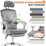 Office Computer Desk Chair Set of 2, Ergonomic High-Back Mesh Rolling Work Swivel Chairs with Wheels, Comfortable Lumbar Support