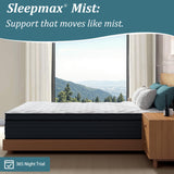 Sleepmax King Size Mattress 14 Inch - Deep Sleep Hybrid Mattress for Pain Relieving - Deluxe Cooling Bed in a Box for Back & Side Sleepers - CertiPUR-US Certified, 365-Night Trial, Forever Warranty