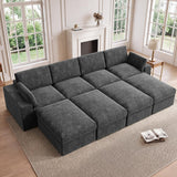ReeQuo 150" Oversized Sleeper Sofa Cloud Couch Modular Sectional Sofa
