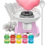 Studio 54 Retro Cotton Candy Machine with 5 Jars (11oz Each) Floss Sugar, 50 Paper Cones, Easy Cleanup Cotton Candy Maker, Durable Retro Design, Makes 20–30 Servings per Jar, BPA & Lead Free