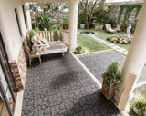 Mapleyard 144 PCS Plastic Interlocking Deck Patio Tiles - 12" x 12" Anti-Slip Waterproof Outdoor Flooring, Balcony Floor Decking for Poolside & Backyard, All Weather Use, Grey, Stone