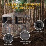 FUNHORUN Hunting Blind 270/360 Degree See Through Ground Blind for Deer Hunting, 2-3 Person Pop-up Hunting Deer Blind, Turkey Blind, Portable Hunting Blind for Deer Hunting Turkey Hunting... FUNHORUN