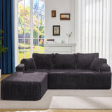 Hobestluk Boneless Couch Modular Sectional Sofa L-Shape Oversized Chaise