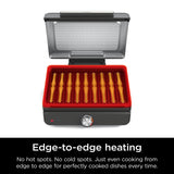Ninja Griddle and Indoor Grill, 14’’, Electric Grill, For Steak, Burgers, Salmon, Veggies, and More, Pancake Griddle, Nonstick, Dishwasher Safe, 500F, Even Cooking, Silver, GR101