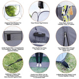 Leader Accessories Pop Up Shower Tent Dressing Changing Room Privacy Portable Camping Shelters 4' x 4' x 78" H Extra-Large Space - Grey