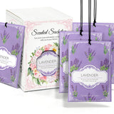 YAXUNDZ Lavender Sachets for Drawers and Closets - 12 Pack Long Lasting Odor Eliminator Bags, Natural Fresh Scent for Wardrobe, Storage, Car & Home, Air Freshener Sachets