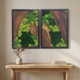 Moss Wall Decor Preserved Moss Art in Solid Cedar Wood Frame | Natural Wooden Wall Decor for Living Room, Office, Home | Zero Maintenance Gift for Nature Lovers 2 Pieces