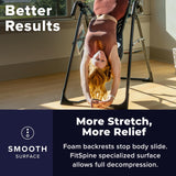 Teeter FitSpine X1 Inversion Table, Decompression Surface for Full-Body Stretch, Ergo Embrace Ankle Supports, Integrated Accessories, UL Safety Certified, Heavy-Duty 300 lb Capacity Teeter