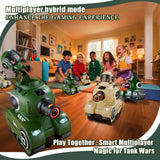 SKEKECIE 2 Pack RC Battle Tanks, RC Tank that Shoots with Infrared System & Sound Effects, Remote Control Tank with HP Station for Boys & Girls Age 6-12, Christmas Birthday Easter Gifts for 8-12