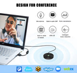 Conference USB Microphone, 360° Omnidirectional Metal Microphone with AI Echo and Noise Cancellation for Meeting Room & Home Office Matosio