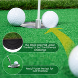 Golf Putting Green,5x10ft Thickening Professional Large Golf Putting Mat with Realistic Turf and Metal Putter Wekin