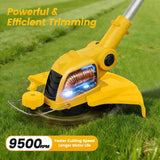 ALSO GO 21V Cordless Weed Wacker, Weed Eater Battery Powered with 2 x2.0Ah Batteries and 10 Spare Spools, 12''Grass Trimmer with Auto Line Feed, 2-in-1 Grass Trimmer& Edger Lawn Tool for Yard, Garden