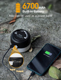 LED Camping Lantern Rechargeable 1000LM, Up to 300H Running Time Camping Tent Light, 6700mAh Emergency Hanging Light for Hurricane, Power Outages, Home, Hiking, Water-Resistant, Black