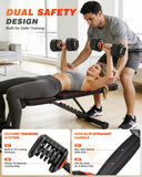 Rendpas Adjustable Dumbbells Set of 2, 1-Sec Adjustable Weights Dumbbells Set, 10 in 1 Dumbbell Set with Anti-Slip Texture Handle, Weight Set For Home Gym Suit both Men and Women