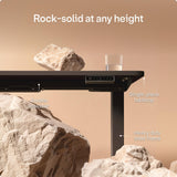 Desktronic HomePro Standing Desk 54x28 — Made in Europe, Ergonomic Sit Stand Home Office Desk, Electric Height Adjustable