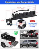 Fishing Rod Holder for Truck Holds 6 Rods, Heavy Duty Aluminum Truck Bed Fishing Pole Holders, Stable Fishing Rod Storage Rack with C-Clamp Mount and Vertical or Horizontal Placement for Space-Saving