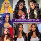 Aveiyce Reddish Brown 13x4 Deep Wave Lace Front Wigs Human Hair 26 Inch+13x6 Body Wave Lace Front Wigs 30 Inch