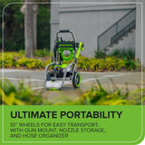 Greenworks 3000 PSI (2.0 GPM Max) Brushless Electric Pressure Washer