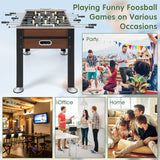 Giantex Foosball Table Adult Size - 54" Foosball Table Full Size with 2 Balls, Wood Football Table, Arcade Soccer Table Game for Kids Adults, Game Room, Home, Office, Party