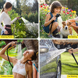 Pop Up Shower Tent for Camping, Portable Outdoor Privacy Shower Tent with 6000mAh Rechargeable Shower (Green)