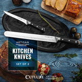 Carving Knife Set for BBQ & Brisket – Razor Sharp German Steel Slicing and Boning Knife for Meat Cutting, Full Tang & Ergonomic Handle – Artisan Series