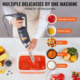 VBENLEM Commercial Immersion Blender 350W Power, Hand Held Mixer with 16-Inch 304 Stainless Steel Removable Shaft, Electric Stick Blender Constant Speed 16000RPM