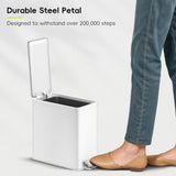 EKO Slim Small Bathroom Trash Can with Lid, Stainless Steel Small Garbage Can with Removable Inner Bucket