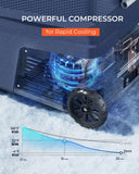 EKOJUCE 12 Volt Refrigerator Portable Fridge Freezer - 48 Quart(45L) Electric Cooler with Wheels, 12/24V DC & 100-240V AC