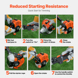 VEVOR String Trimmer, 25.2CC 2-Stroke, Gas Powered Weed Wacker, 16.9" Cordless Grass Trimmer, Multi-Functional Lawn Edger